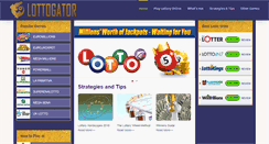 Desktop Screenshot of lottogator.com