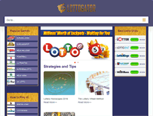 Tablet Screenshot of lottogator.com